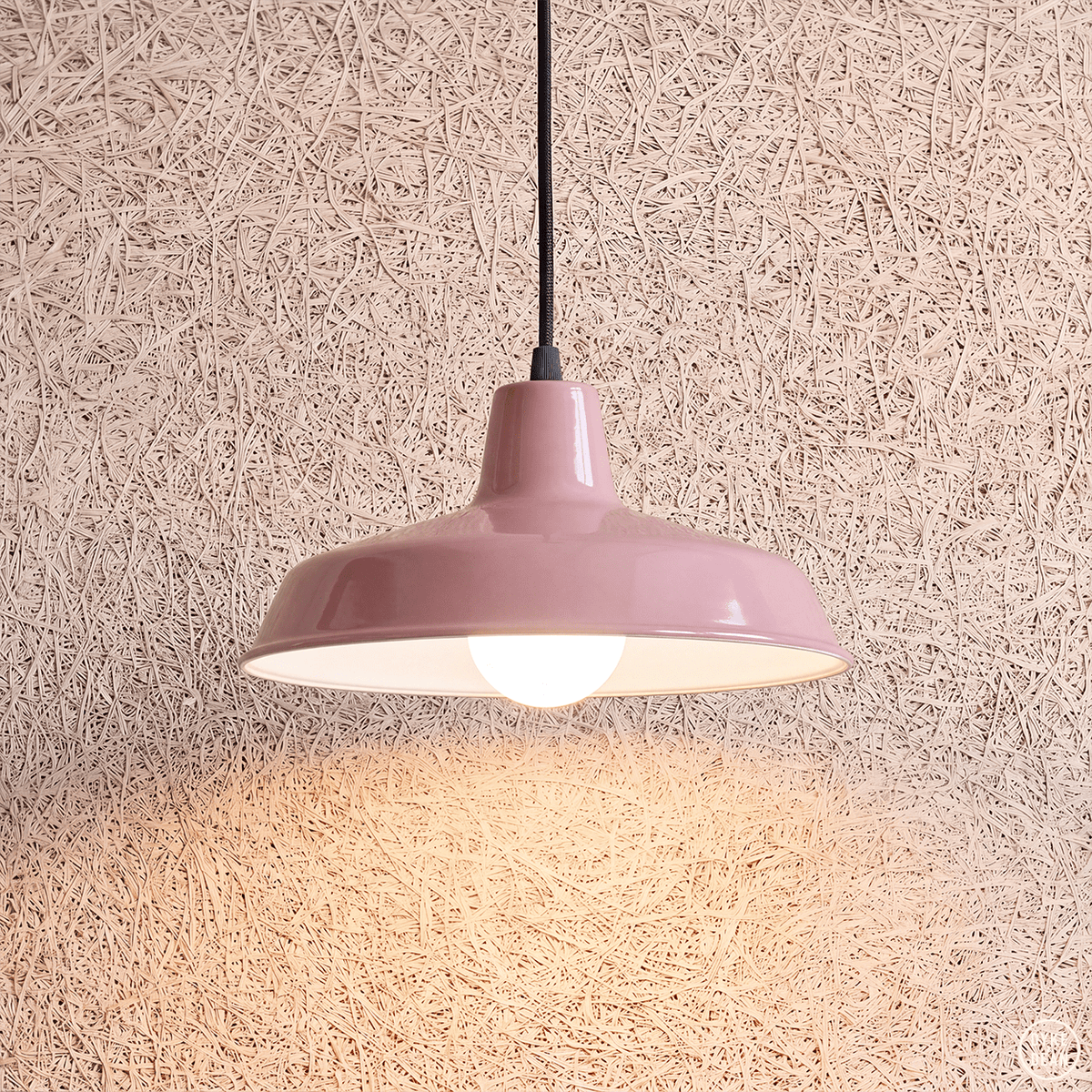 DYKE & DEAN SMALL PENDANT LAMPSHADE PINK E27 BULB HOLDER - DYKE & DEAN