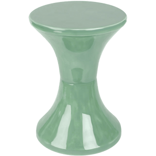 DYKE & DEAN TAM TAM STOOL ENAMEL METAL CELADON - DYKE & DEAN