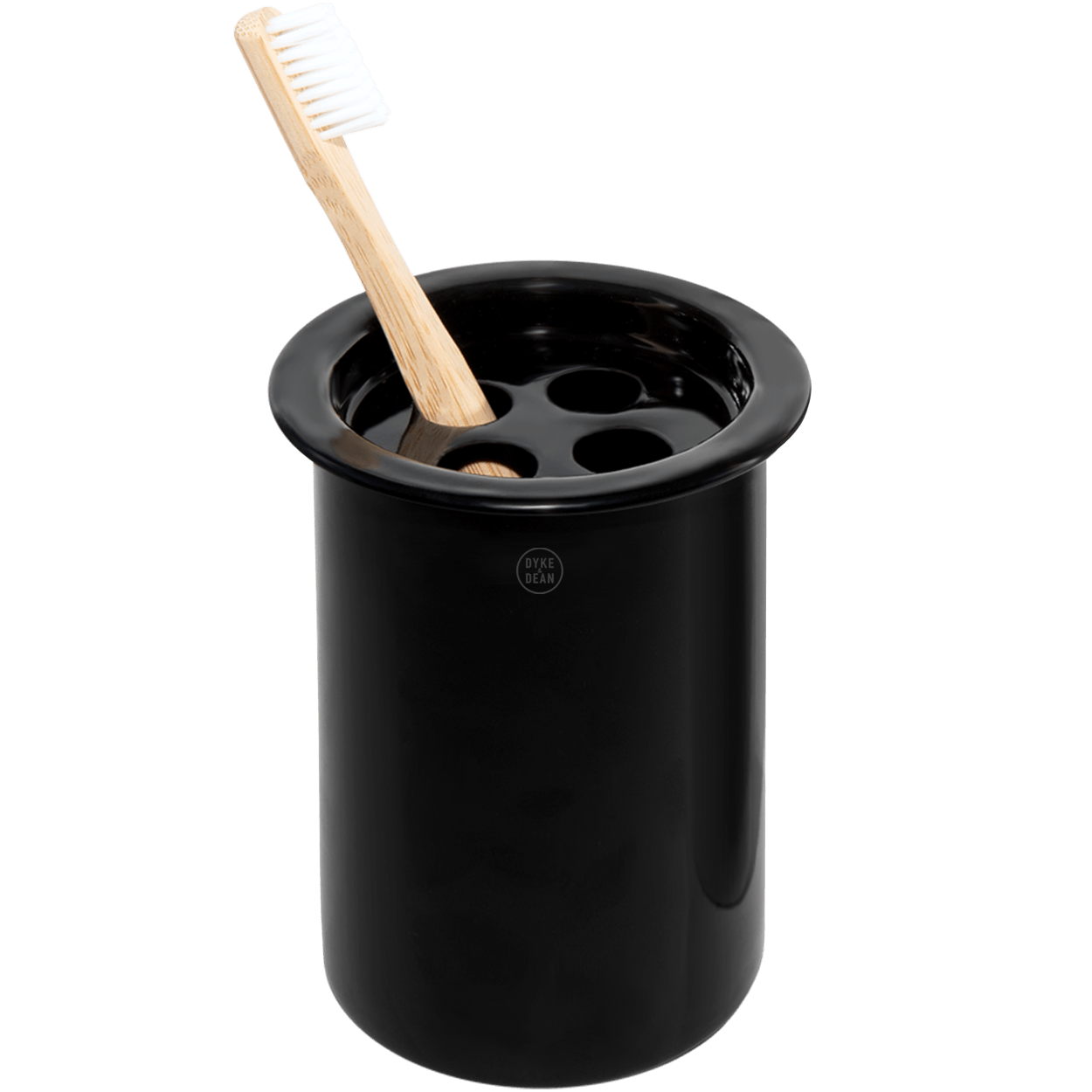 ENAMEL TOOTH BRUSH HOLDER BLACK - DYKE & DEAN