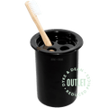 ENAMEL TOOTHBRUSH HOLDER BLACK OUTLET - DYKE & DEAN