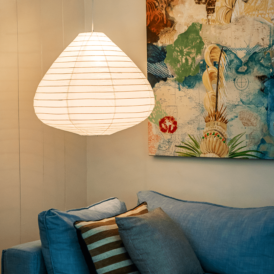 FIG NATURAL LINEN LIGHT SHADE 50CM - DYKE & DEAN