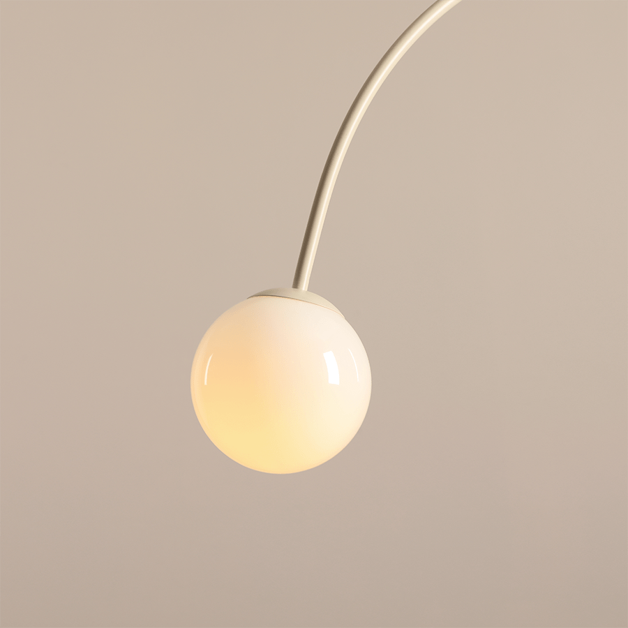 FORM OBJECTS HANGING LIGHT BAR LOOP 2 GLOBE CREAM - DYKE & DEAN