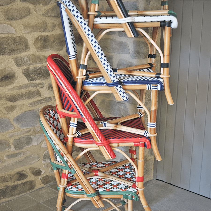 FRENCH BISTRO RATTAN CHAIR FLEURS - DYKE & DEAN