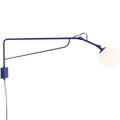 FUNCTIONAL ADJUSTABLE LONG WALL ARM LIGHT COBALT - DYKE & DEAN