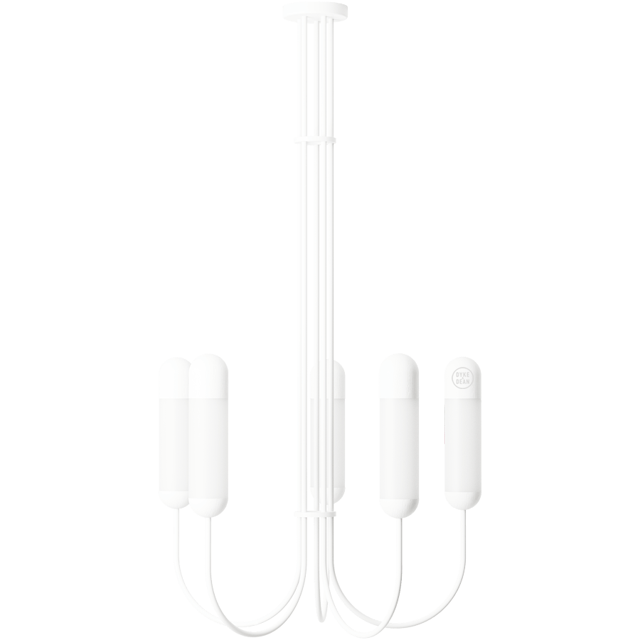 FUNSUI CHANDELIER FIXED LIGHT WHITE - DYKE & DEAN