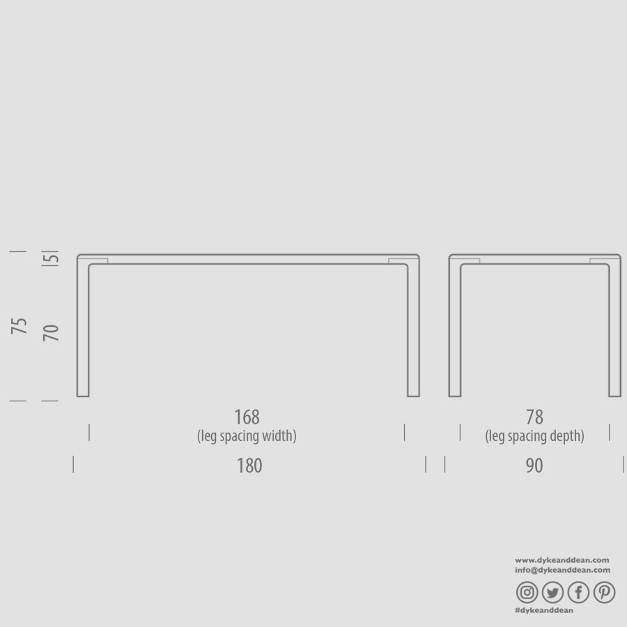 GAZZDA DERVEN TABLE OAK 180X90 - DYKE & DEAN
