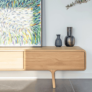 GAZZDA FAWN LOW SIDE BOARD OAK - DYKE & DEAN