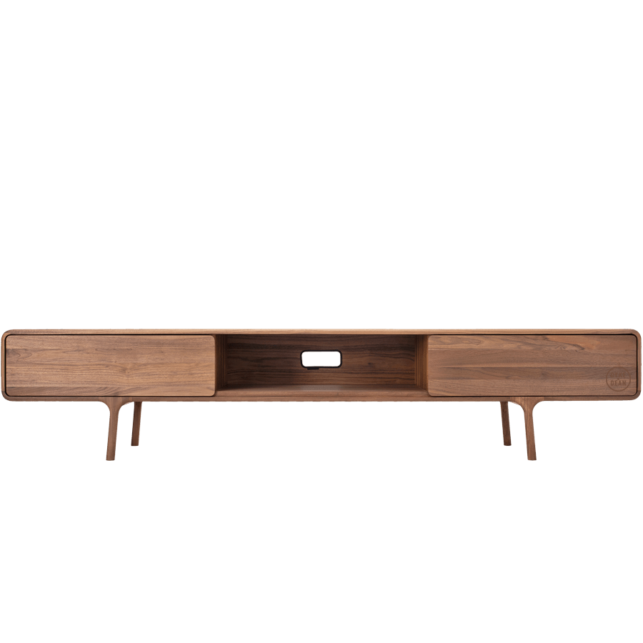 GAZZDA FAWN LOW SIDE BOARD WALNUT 2 DRAWERS - DYKE & DEAN