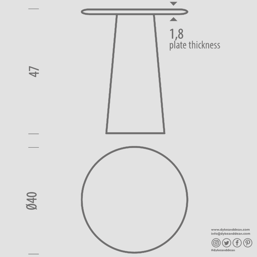 GAZZDA MUSHROOM SIDE TABLE 40 - DYKE & DEAN