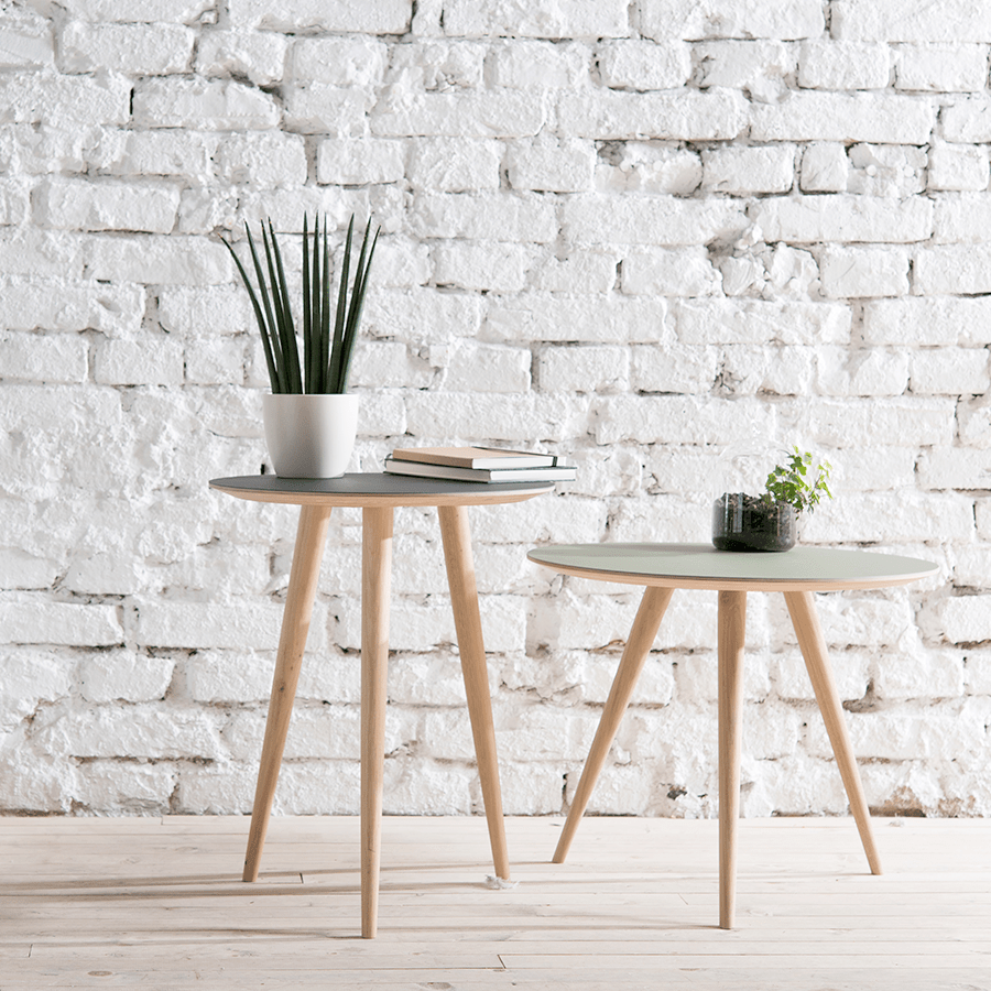 GAZZDA ROUND ARP TABLE NATURAL OAK 55CM - DYKE & DEAN