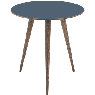 GAZZDA ROUND ARP TABLE SMOKED OAK 45CM - DYKE & DEAN