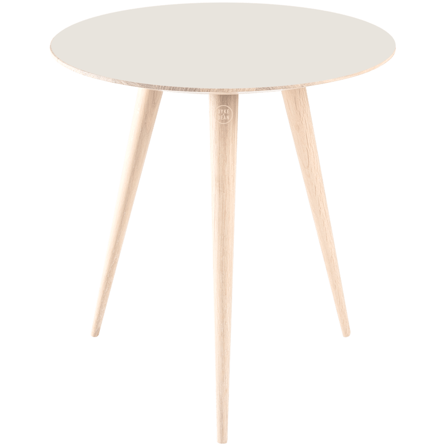 GAZZDA ROUND ARP TABLE WHITE OAK 45CM - DYKE & DEAN