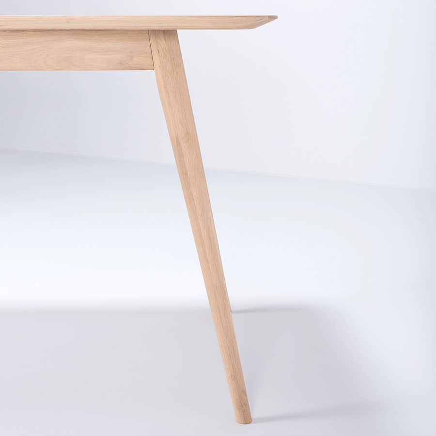 GAZZDA SQUARE STAFA TABLE WHITE OAK 80CM - DYKE & DEAN