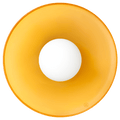 GLASS DISC WALL LIGHT AMBER 250mm - DYKE & DEAN