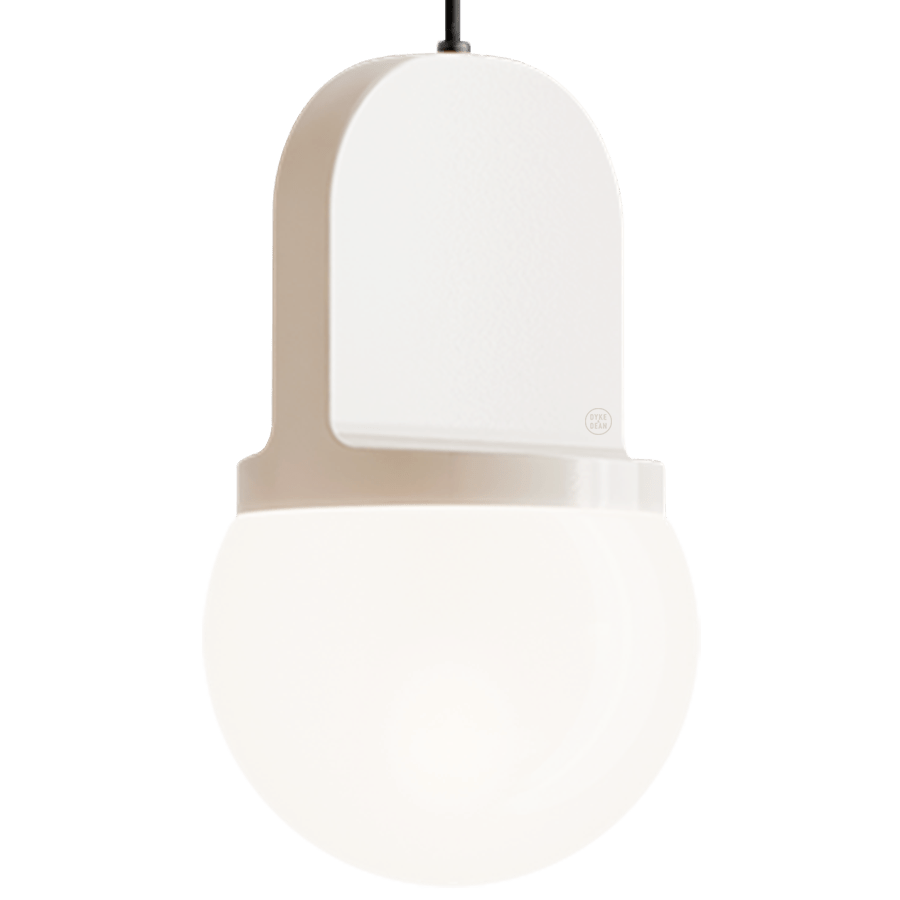 HABEA CERAMIC PENDANT LIGHT OPAL GLASS - DYKE & DEAN