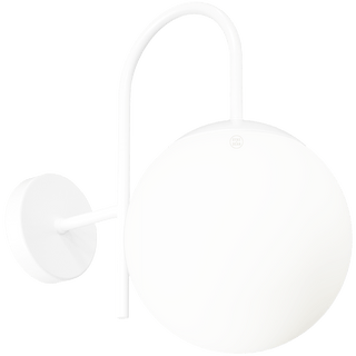 IP40 WATERPROOF OUTDOOR ARC WALL LIGHT LARGE GLOBE - DYKE & DEAN