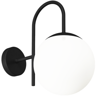 IP40 WATERPROOF OUTDOOR ARC WALL LIGHT LARGE GLOBE - DYKE & DEAN