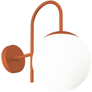 IP40 WATERPROOF OUTDOOR ARC WALL LIGHT LARGE GLOBE - DYKE & DEAN
