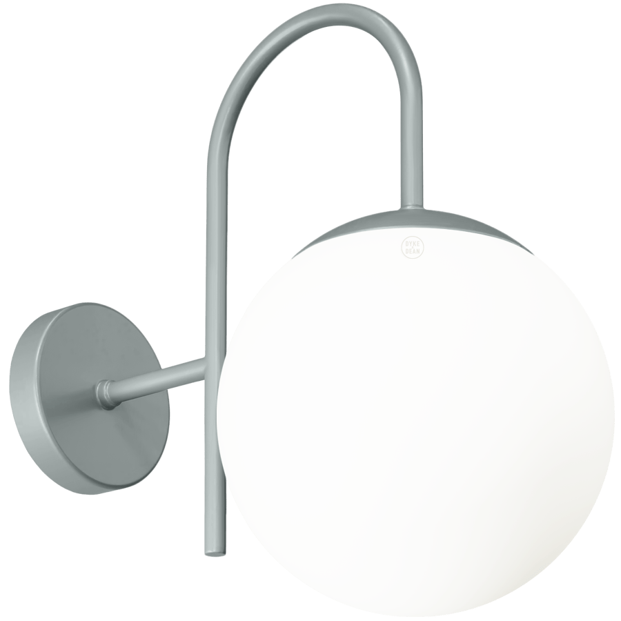 IP40 WATERPROOF OUTDOOR ARC WALL LIGHT LARGE GLOBE - DYKE & DEAN