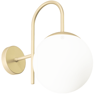 IP40 WATERPROOF OUTDOOR ARC WALL LIGHT LARGE GLOBE - DYKE & DEAN