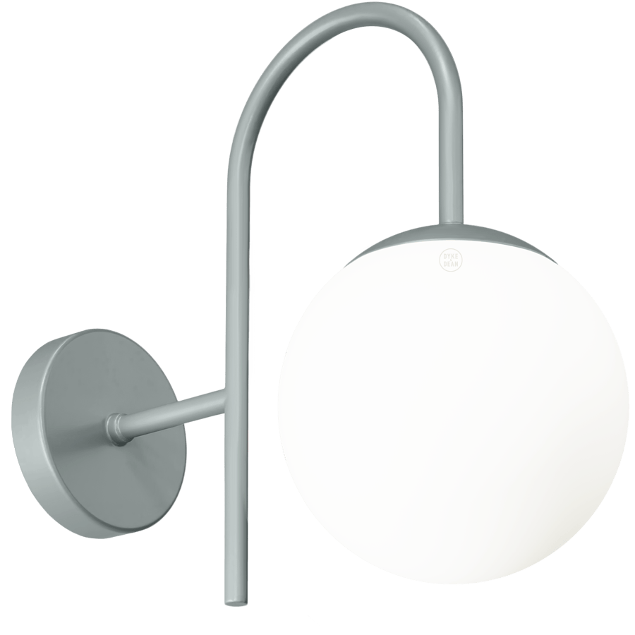 IP40 WATERPROOF OUTDOOR ARC WALL LIGHT SMALL GLOBE - DYKE & DEAN