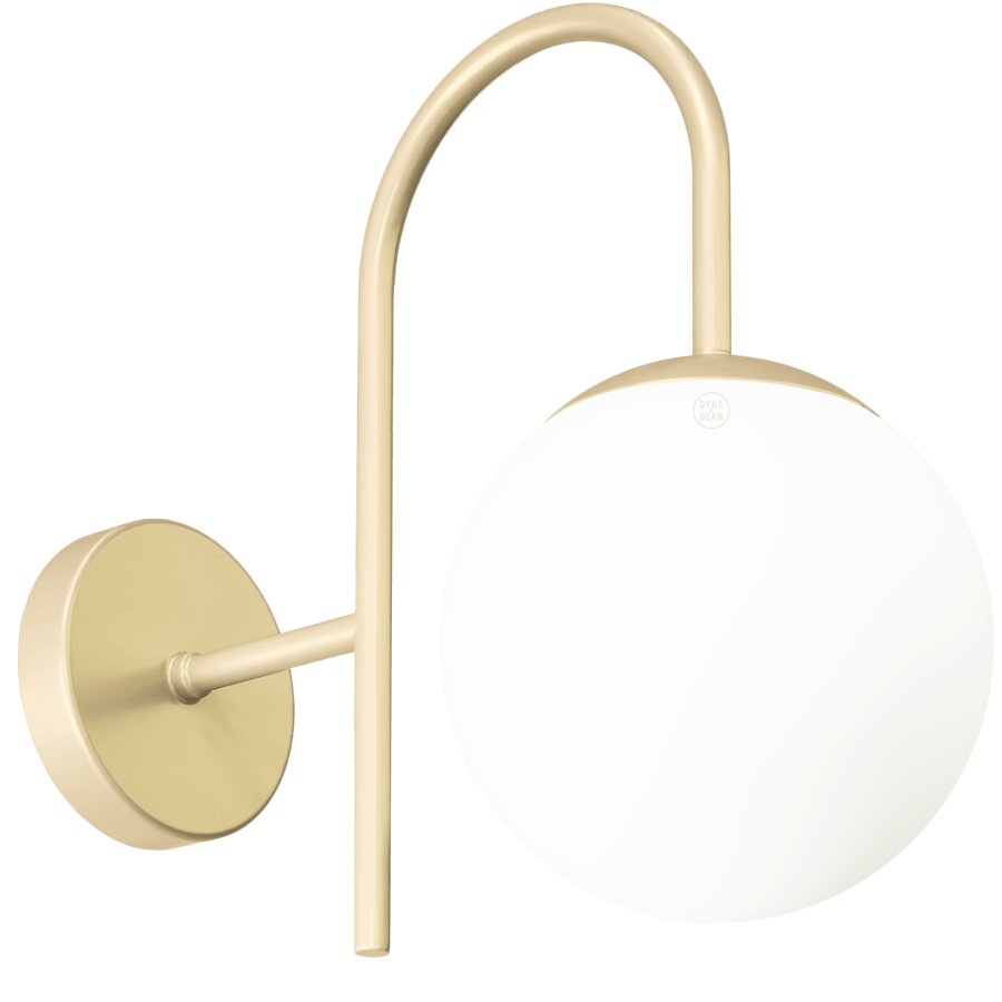 IP40 WATERPROOF OUTDOOR ARC WALL LIGHT SMALL GLOBE - DYKE & DEAN