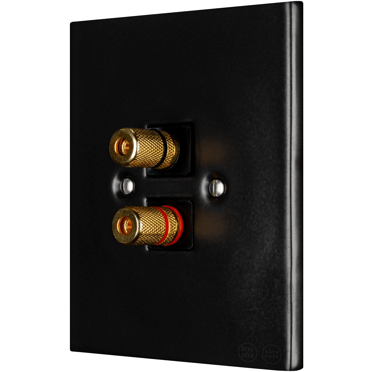 KATY PATY PORCELAIN PLATE WALL SPEAKER SOCKET MATTE BLACK - DYKE & DEAN