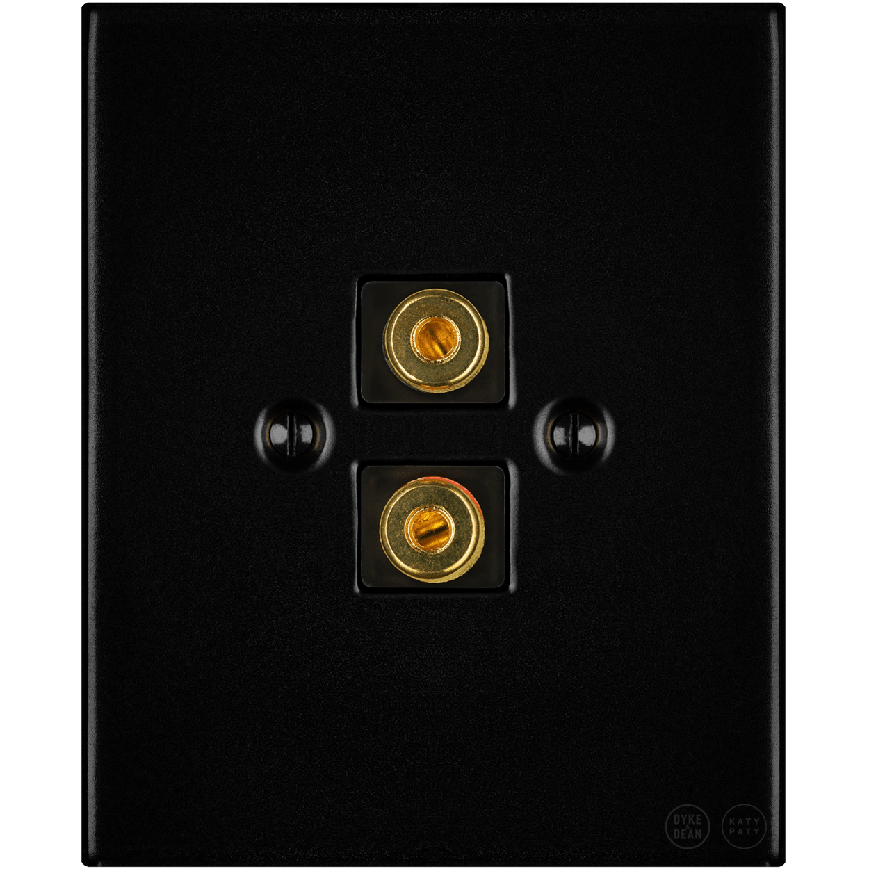 KATY PATY PORCELAIN PLATE WALL SPEAKER SOCKET MATTE BLACK - DYKE & DEAN
