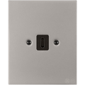 KATY PATY PORCELAIN PLATE WALL USB-C CHARGER GREY - DYKE & DEAN