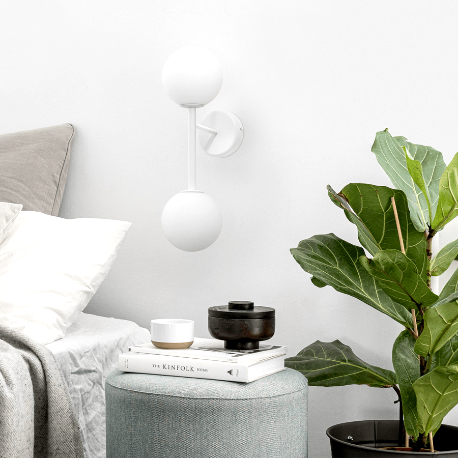 KOP B WATERPROOF DOUBLE GLOBE WALL LIGHT WHITE - DYKE & DEAN