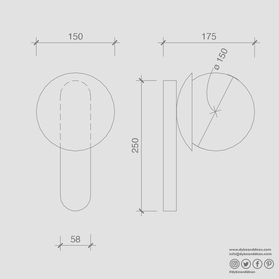 KUUL D SWITCHED BEDSIDE WALL LIGHT WHITE - DYKE & DEAN