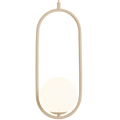 LOOP GLASS GLOBE PENDANT RIVA OPAL BEIGE - DYKE & DEAN