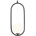LOOP GLASS GLOBE PENDANT RIVA OPAL BLACK - DYKE & DEAN