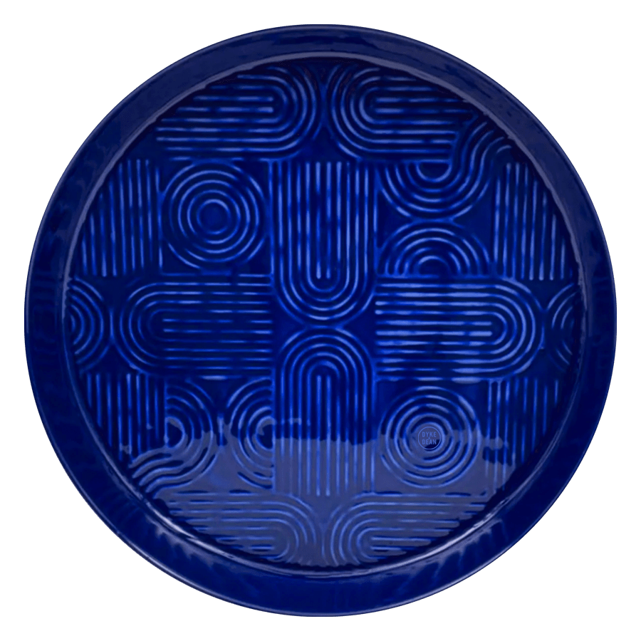 LUX PLATEAU TRAY LARGE DARK BLUE 450mm - DYKE & DEAN