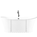 LUXURY RIVETED ENAMEL CAST IRON BATHTUB WHITE - DYKE & DEAN