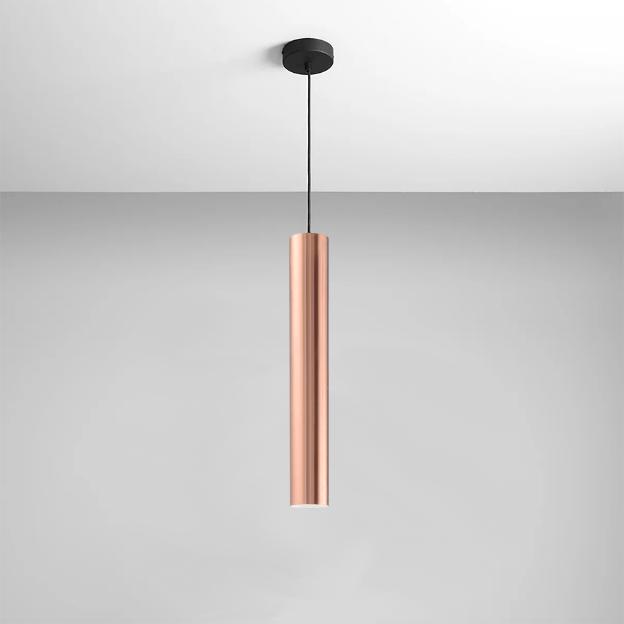 METAL TUBE BATON PENDANT LIGHT LONG COPPER TUBE PENDANT - DYKE & DEAN