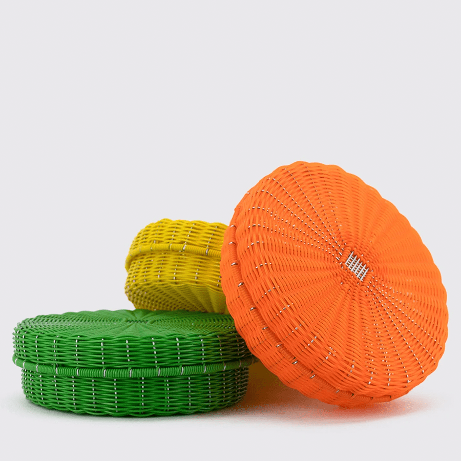 MEXICAN YELLOW TORTILLA BASKET - DYKE & DEAN