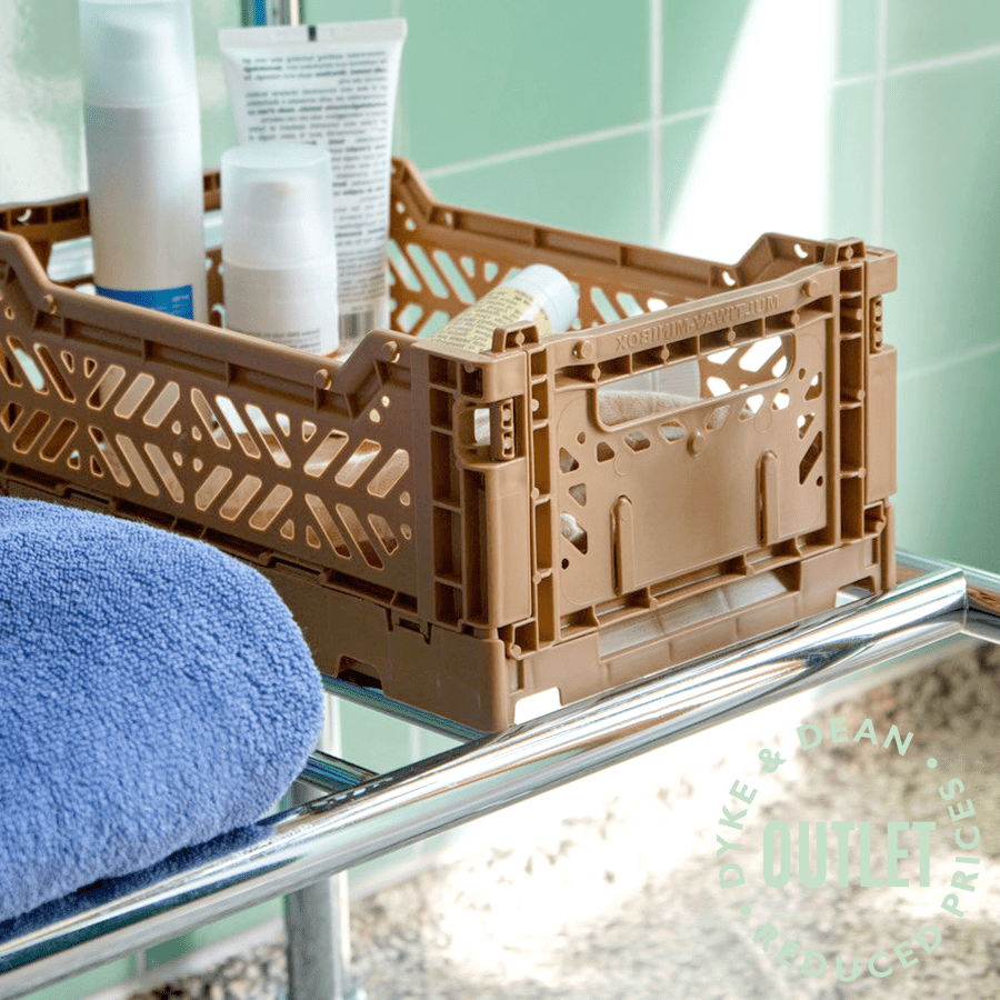 MIDI STACKING CRATE ALMOND GREEN OUTLET - DYKE & DEAN