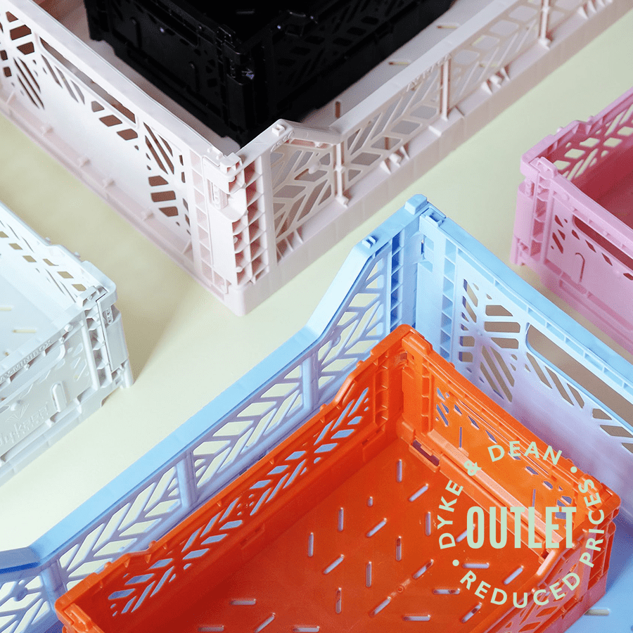 MIDI STACKING CRATE CREAM OUTLET - DYKE & DEAN