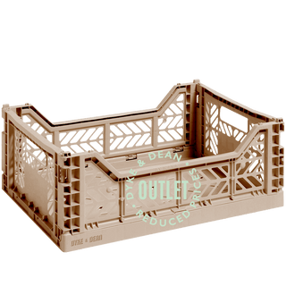 MIDI STACKING CRATE TAUPE OUTLET - DYKE & DEAN