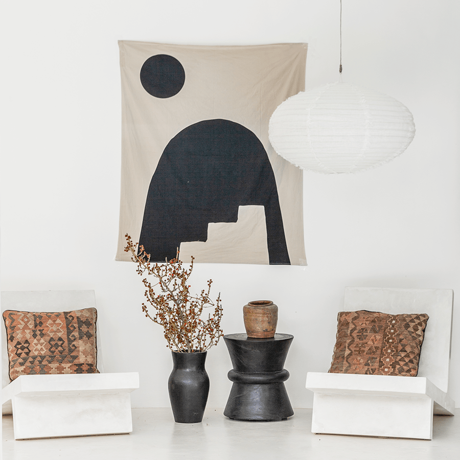 MOLA LINEN LIGHT SHADE 60CM - DYKE & DEAN