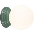 MOSS GREEN CERAMIC SCONCE WATERPROOF OPAL GLOBE WALL LIGHT - DYKE & DEAN