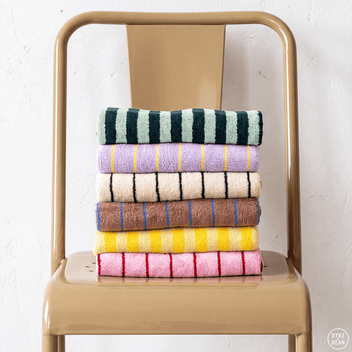 NARAM BATH TOWELS CREAM & INK - DYKE & DEAN