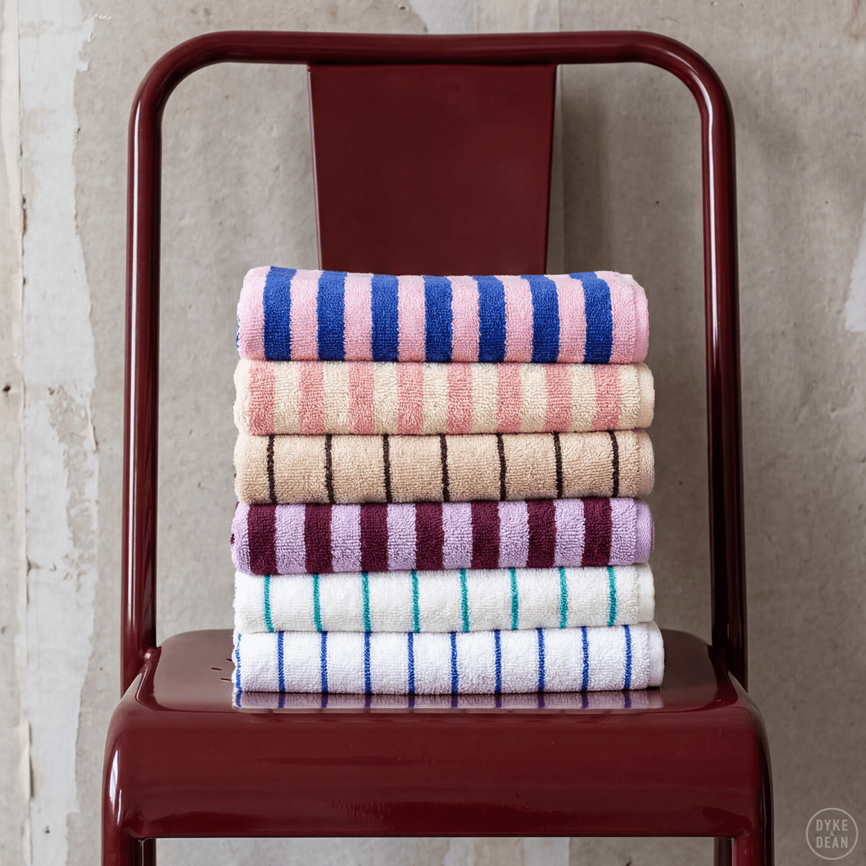 NARAM BATH TOWELS PURE WHITE & GRASS - DYKE & DEAN