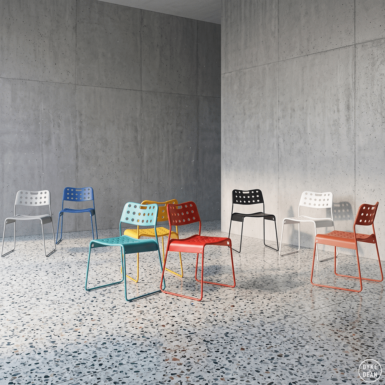 OMKSTAK. 1965 CHAIR WHITE - DYKE & DEAN