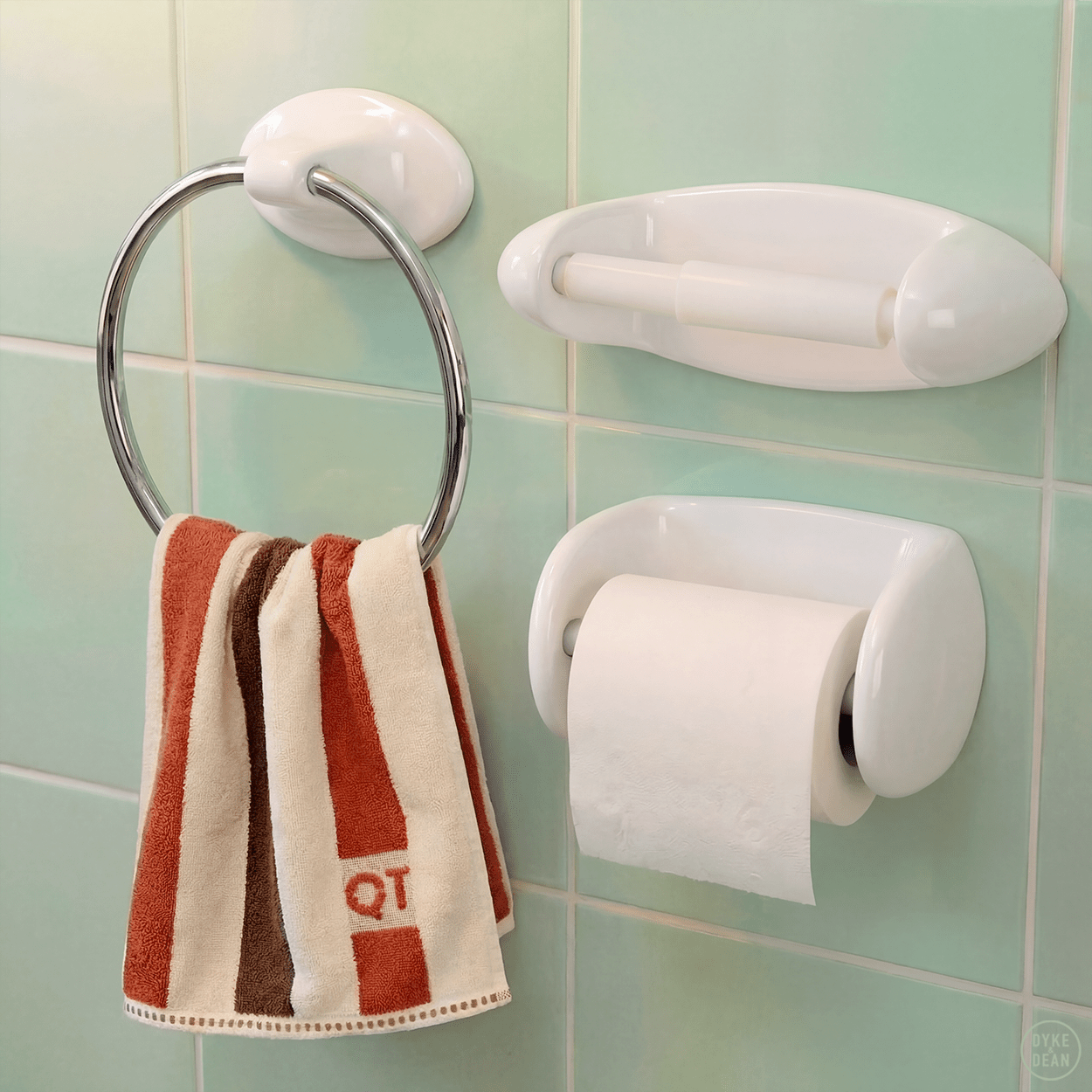 OPEN PORCELAIN TOILET PAPER HOLDER - DYKE & DEAN