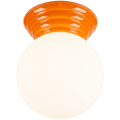 ORANGE CERAMIC SCONCE WATERPROOF OPAL GLOBE CEILING LIGHT - DYKE & DEAN