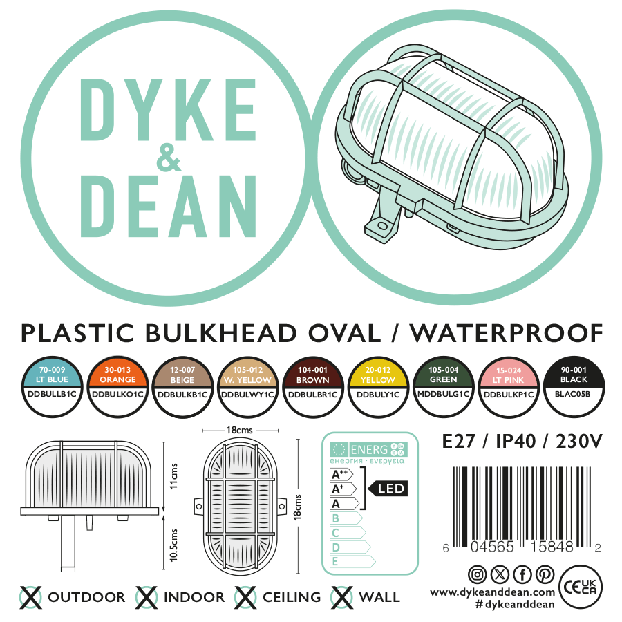 PINK OVAL BULKHEAD - DYKE & DEAN