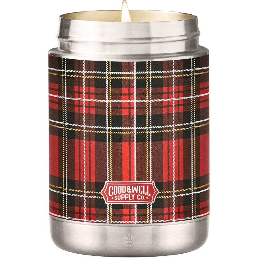 PLAID VINTAGE CANTEEN CANDLE AROUND THE FIRE - DYKE & DEAN