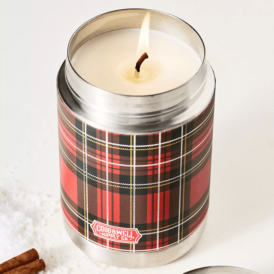 PLAID VINTAGE CANTEEN CANDLE AROUND THE FIRE - DYKE & DEAN